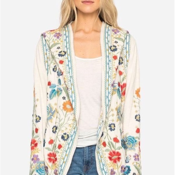 Johnny Was Biya Embroidered Hood Wrap Sweater - Picture 5 of 5